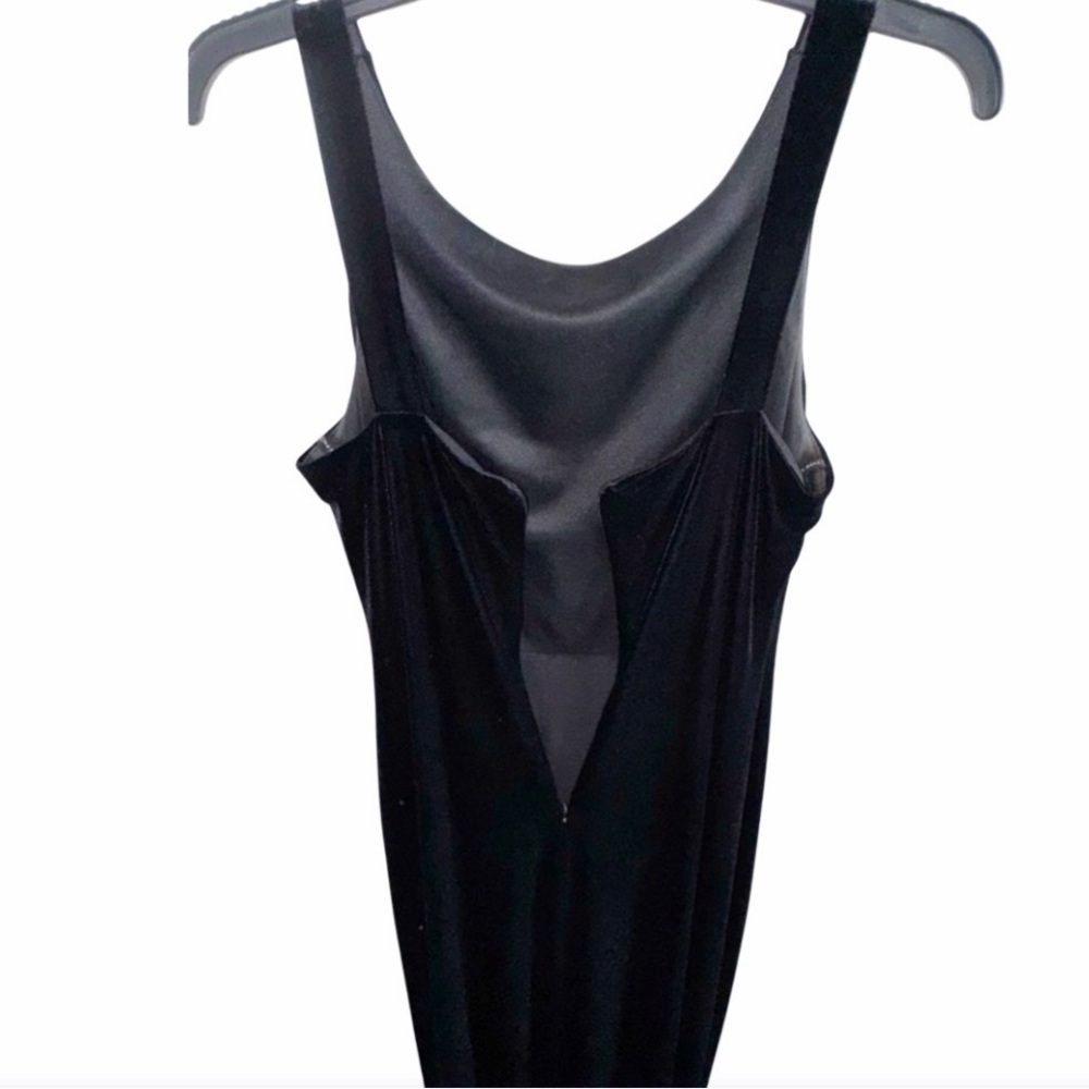 VTG Y2K Arianna By Rachel Kaye Dress Sz 10 Velvet Velore Black Maxi Dress 240029 - Picture 7 of 10